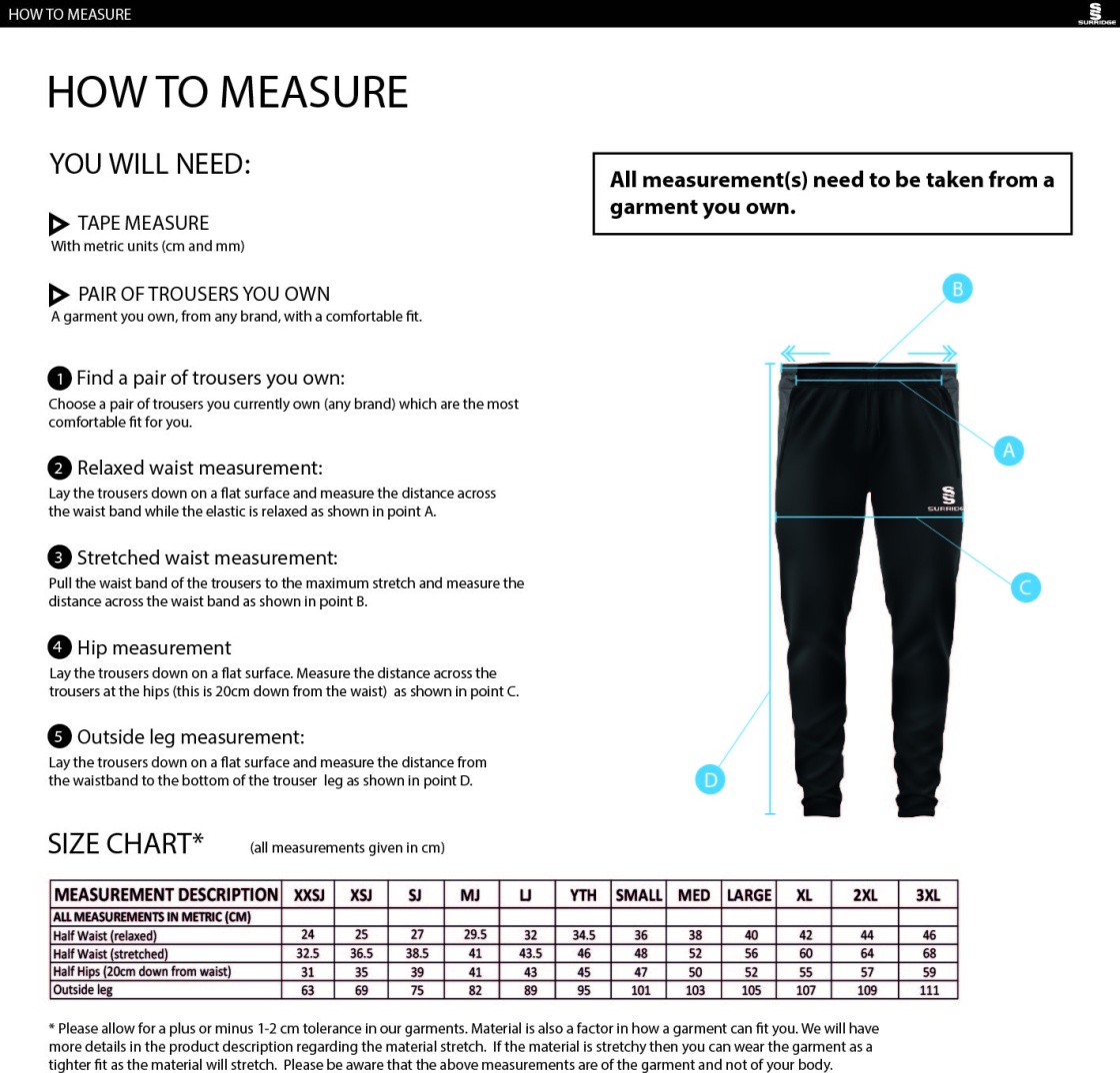 Skinny Pant : Black - Size Guide